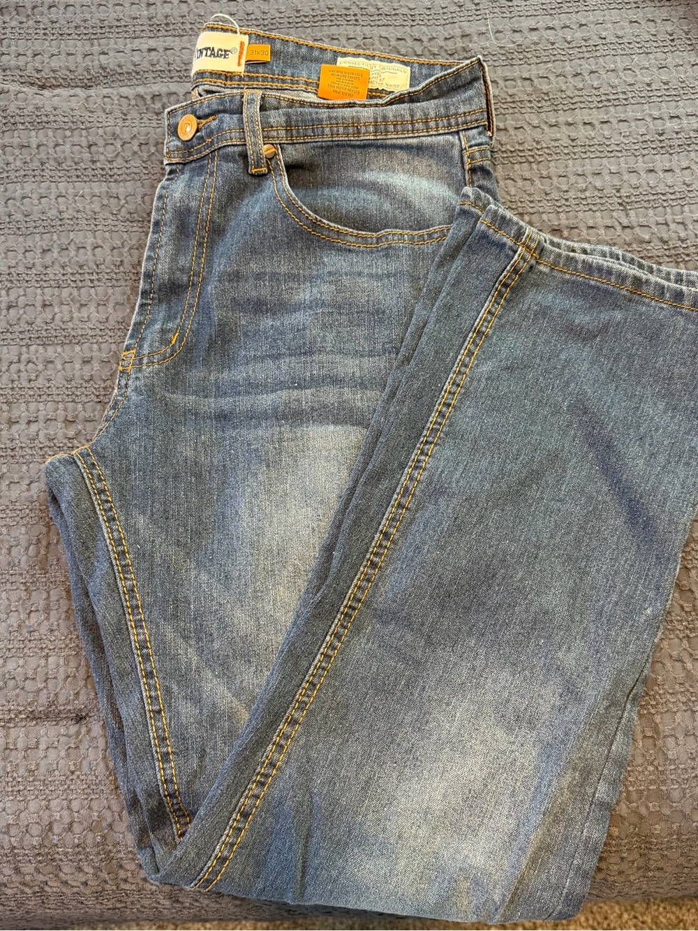 Tailor Vintage Men’s Blue Straight-Leg Jeans